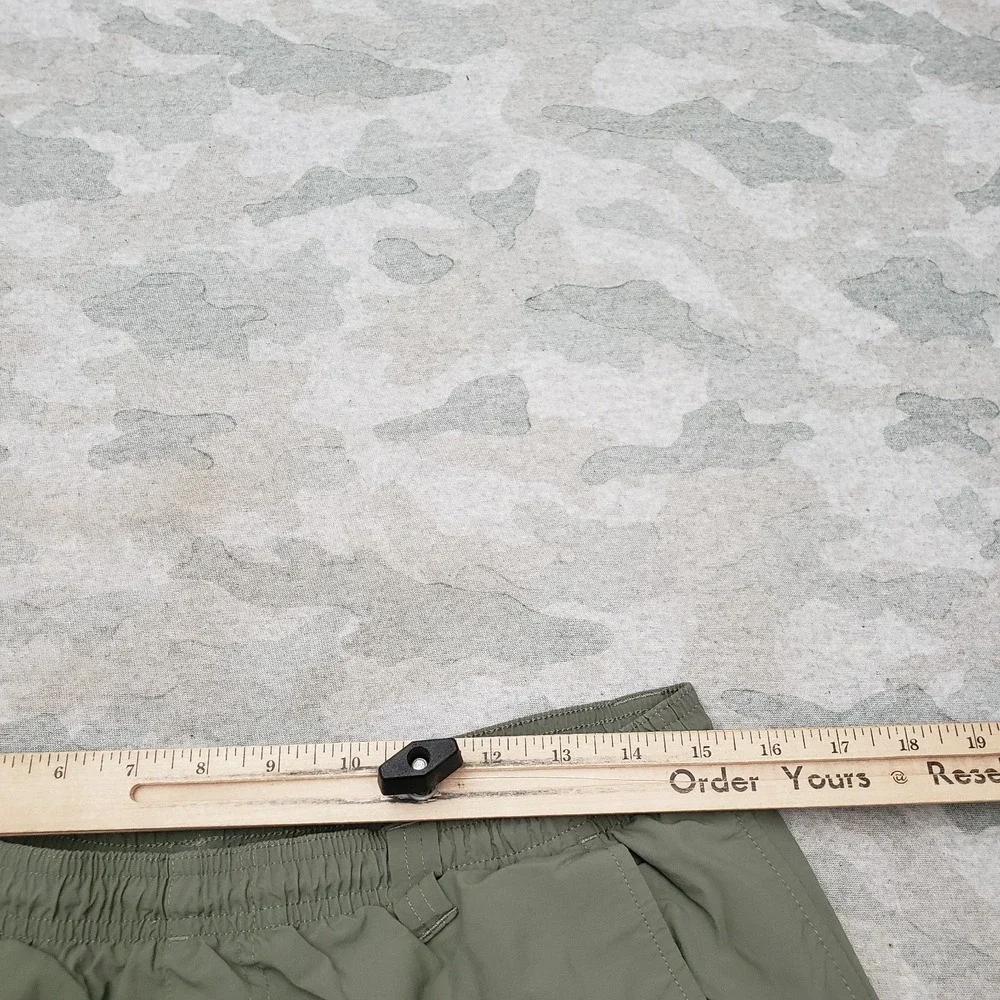 Columbia PFG Shorts Mens Medium Green Omni-Shade Drawstring Fishing Hiking Camp